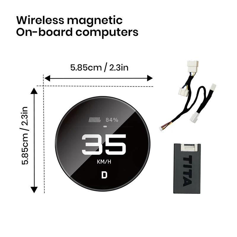 TITA Pro Painel HUD Modelo Y 3 Velocímetro de cluster sem fio de desempenho, acessórios para carro modificados Tesla, fácil instalação