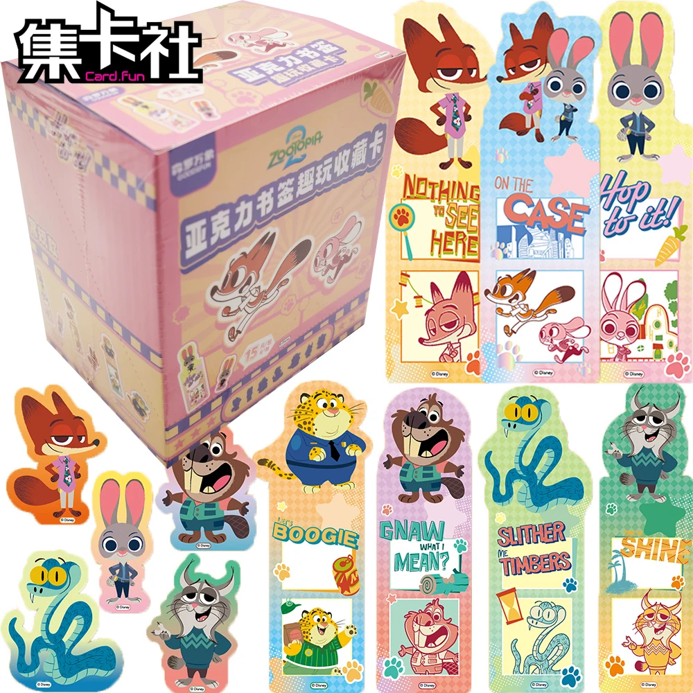 

New Card.fun Genuine Zootopia2 Collection Cards Cute Cartoon Animated Movie IP Characters Acrylic Bookmark Cards Peripheral Gift