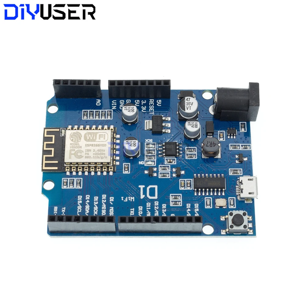 وحدة ESP8266 ESP-12F ESP-12E لوحة WiFi لـ WeMos D1 Arduino UNO R3، IoT تطوير المنزل الذكي