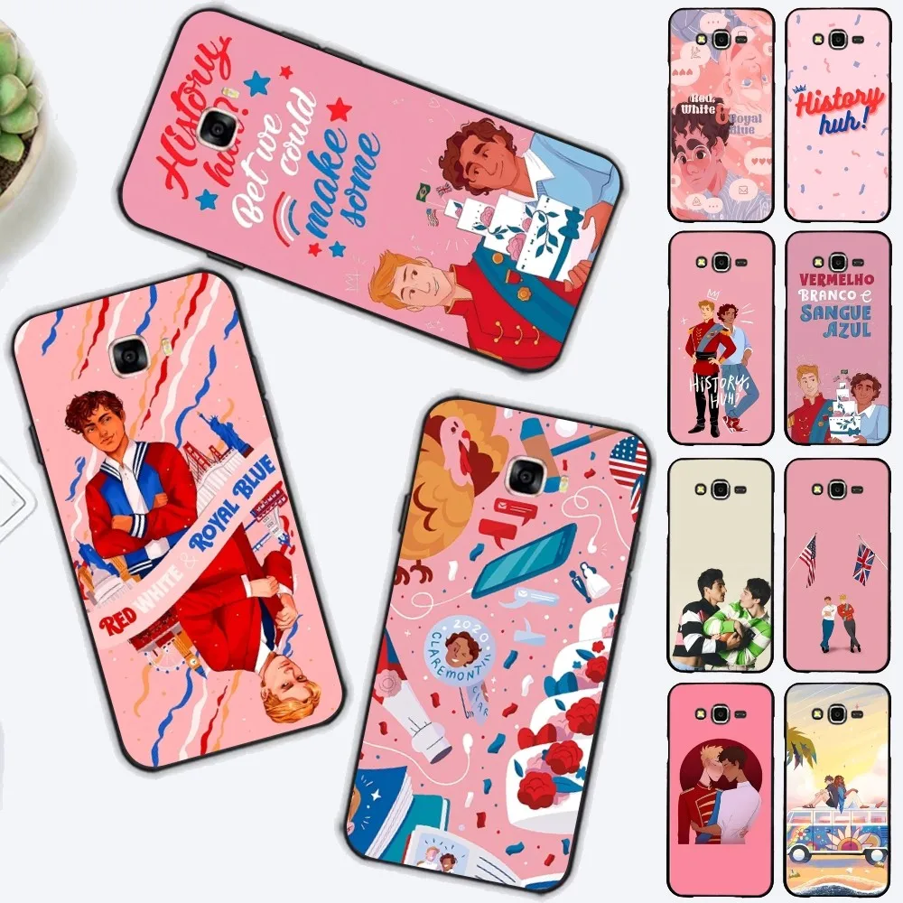 Red White Royal Blue Phone Case For Samsung J 7 plus 7core J7 neo J6 plus prime J6 J4 J5 Mobile Cover
