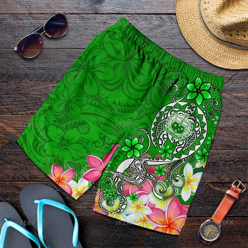 New Vintage 3D Samoa Emblem Printed Beach Shorts Fashion Streetwear Board Shorts Unisex Cool Swimming Shorts Men Swimming Trunks