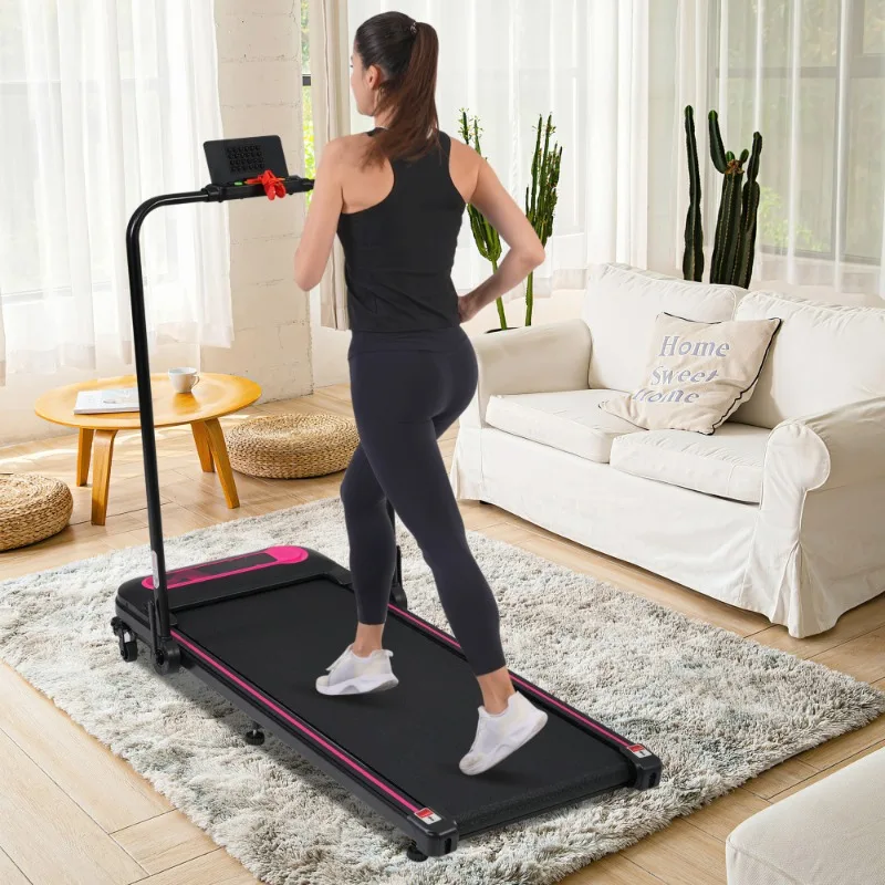 

2 In 1 Under Desk Treadmill Foldable Walking Pad With Incline Remote Control Led Display For Home Office Fitness Useful