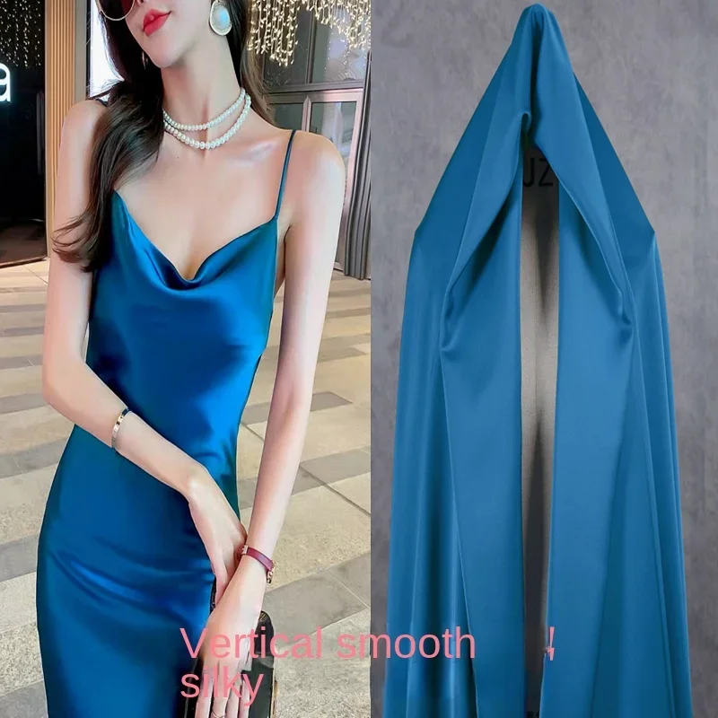 

Двусторонняя ацетатная атласная ткань, гладкая текстура, высококачественная импортная верхняя одежда, модные широкие брюки, модный костюм, рубашка, ткань