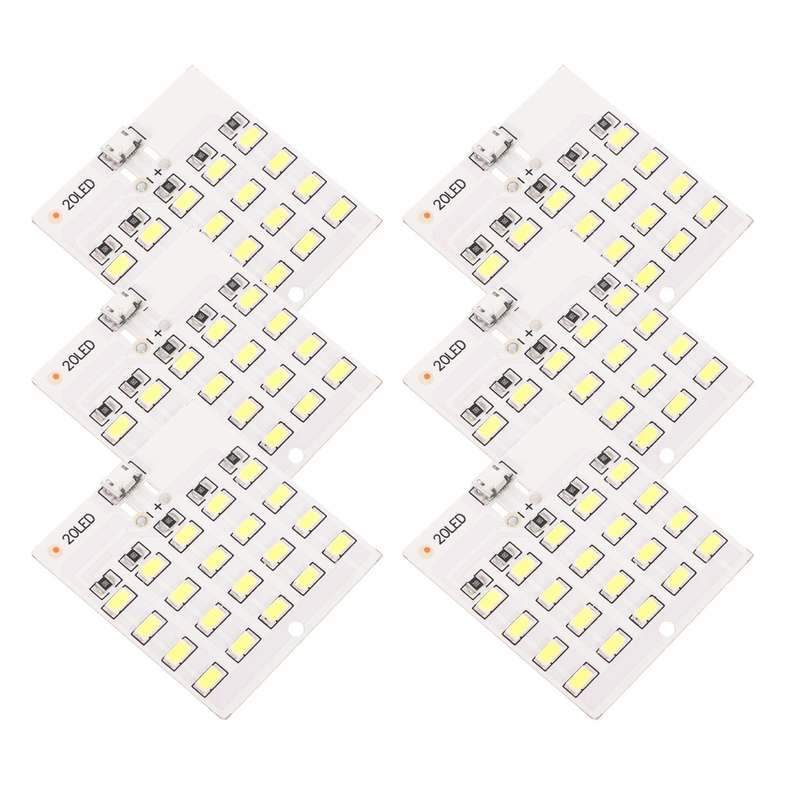 

6pcs Led Panel Car Interior Lighting 20 Leds Usb Portable Lamp For Truck Accessories Reading Light Trailer Light