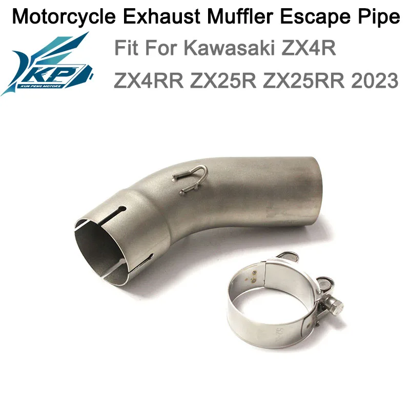 For KAWASAKI Ninja ZX-4R ZX-4RR ZX4R ZX4RR 2023 Years Motorcycle Exhaust Escape  Middle Link Connect Pipe