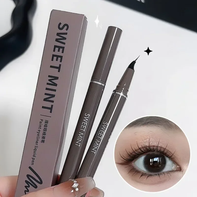 Heallor Ultra-thin Waterproof Liquid Eyeliner Silkworm Pen Korean Makeup for Women Quick Dry Smooth Eye Liner Lower Eyelash Pen