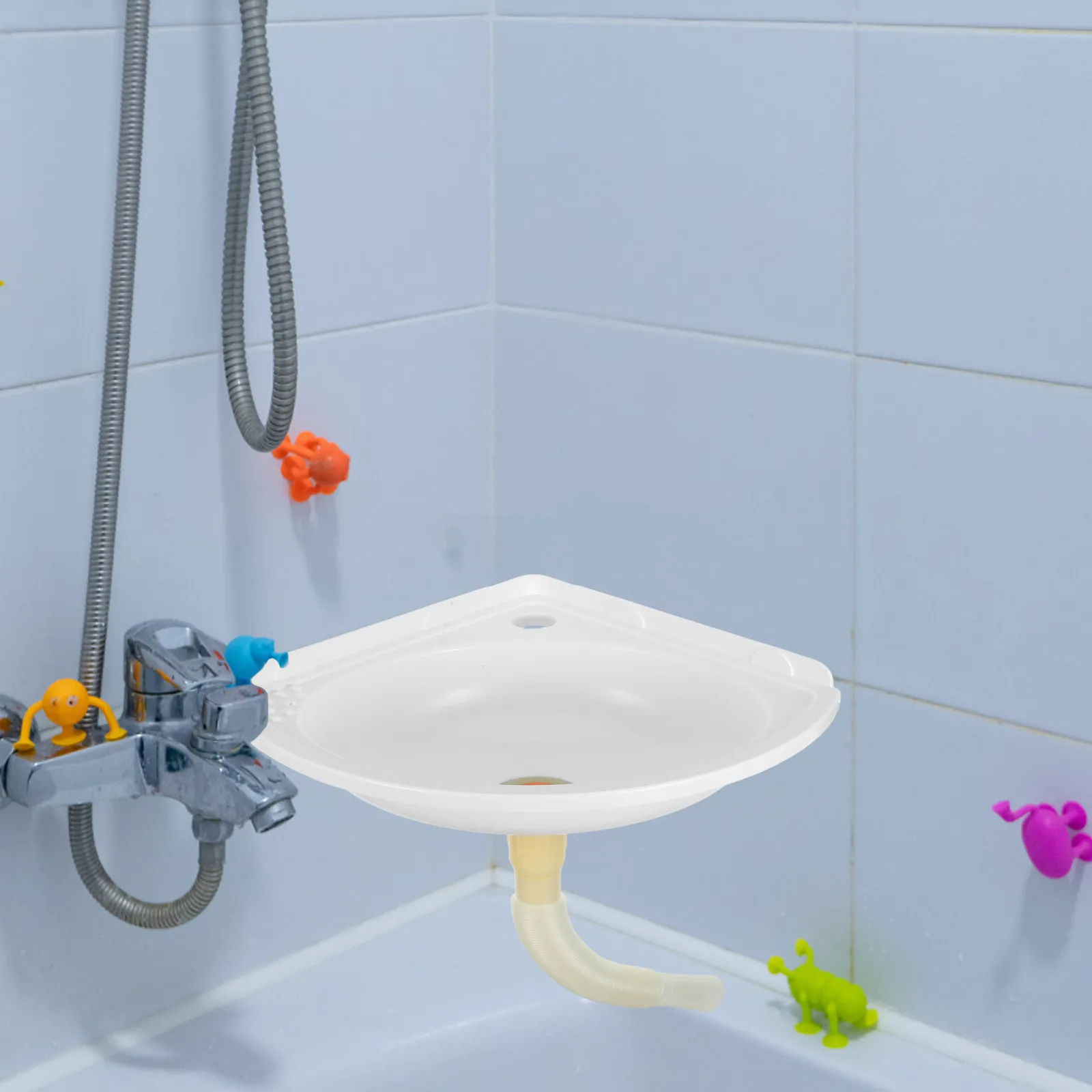 Corner Hand Wash Basin Wall Mounted Mini For Tiny Bathrooms Rvs Campers Boats Apartments Plastic Washbasin Compact Bathroom Sink