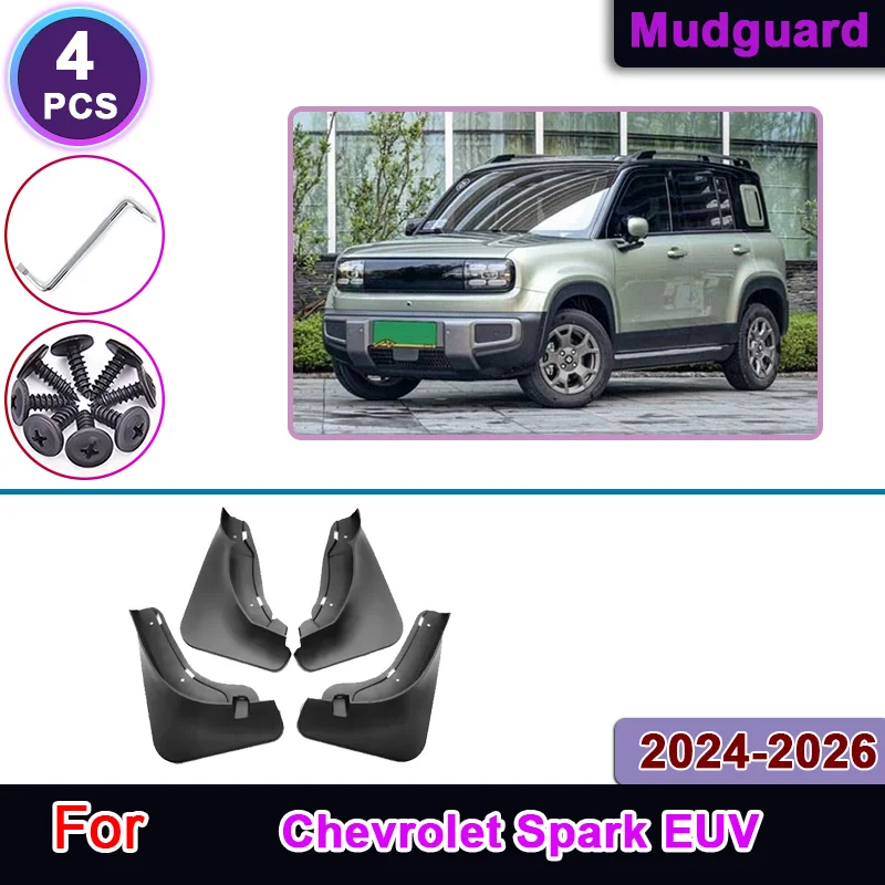 

Брызговики для BaoJun Yep Plus 2026 2025 2024, Chevrolet Spark EUV, защита от грязи, внешние автомобильные аксессуары