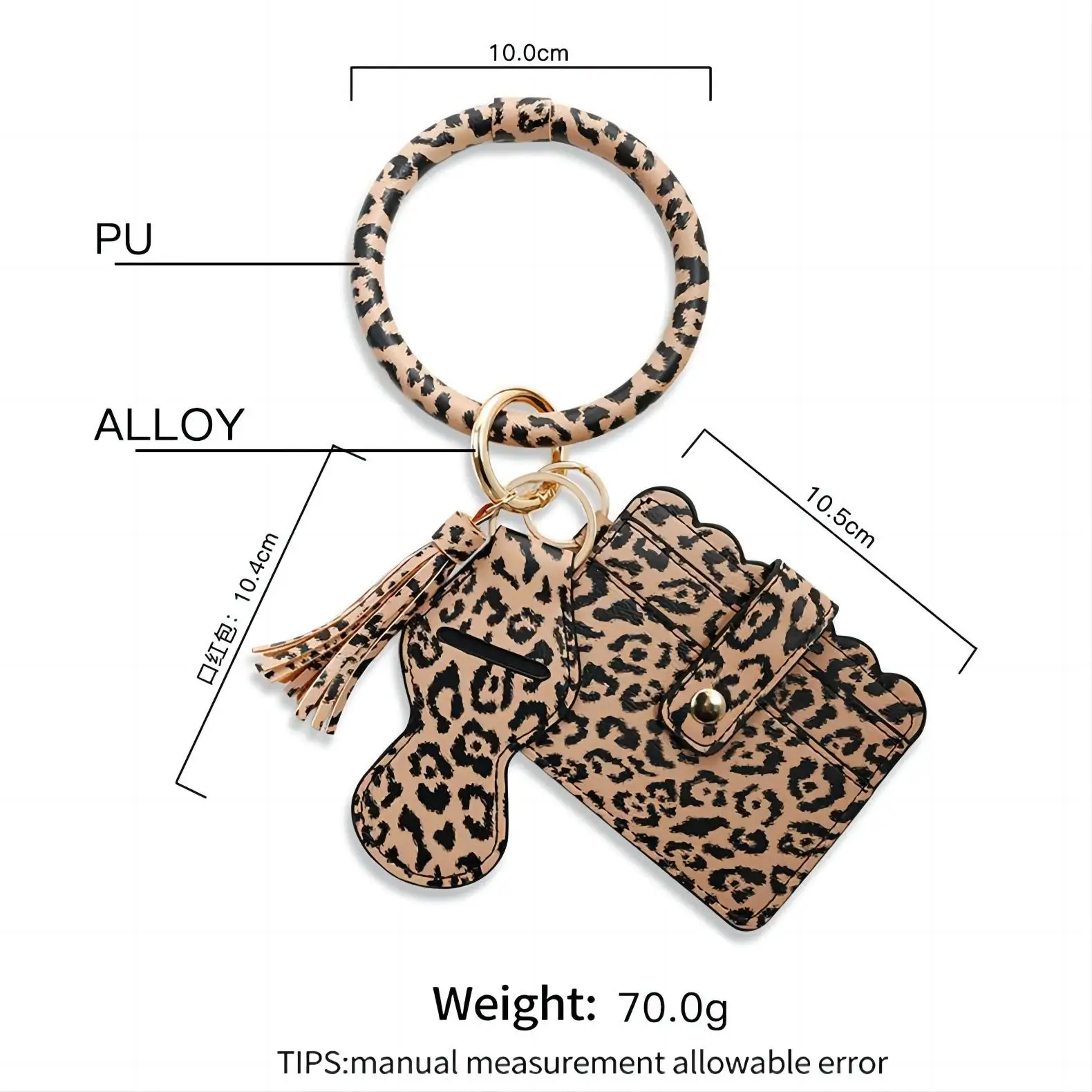 1PC PU Card Bag Tassel Keychain Bag Card Holder Purse Pocket Wrist Car Keyring Bangle For Women Pendant Accessories Gifts