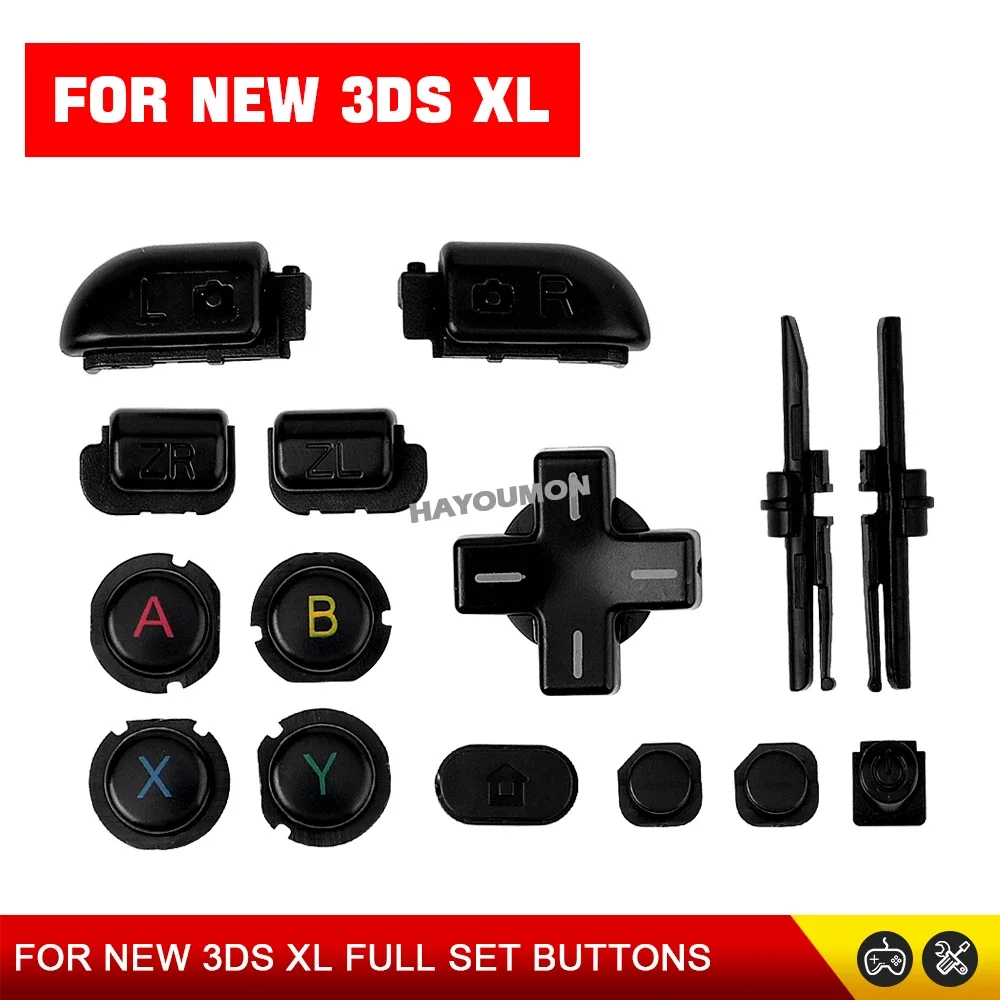 5 Farben ABXY Komplettset für NEW 3DS LL Kreuztasten Richtungspfeiltasten D-Pad Ein/Aus-Tasten für NEW 3DS XL Spielkonsole – Detail 4