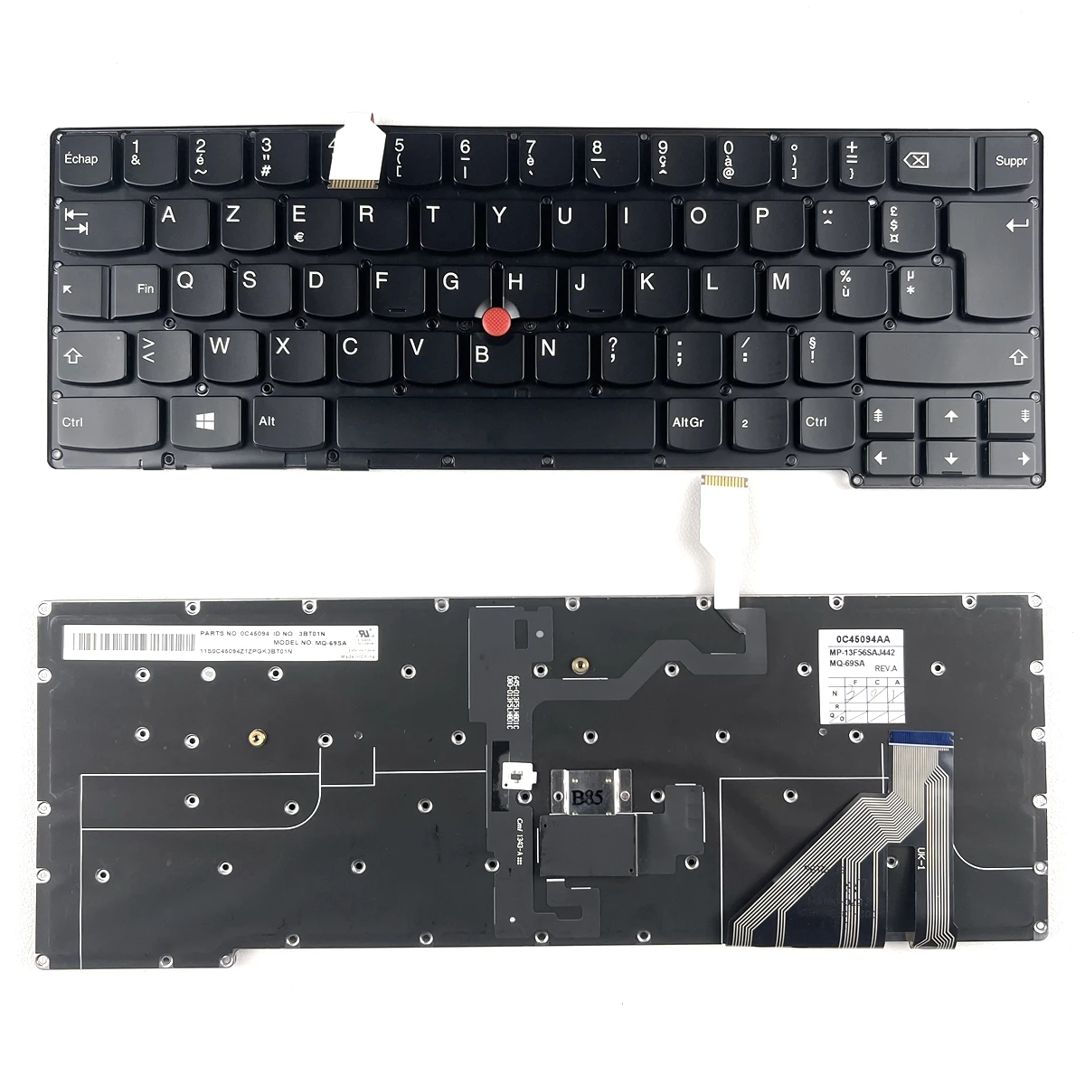 Teclado de repuesto retroiluminado para Lenovo Thinkpad X1 Carbon Gen 2 2nd 2014 Series, Balcanes Occidentales/francés/bulgaro
