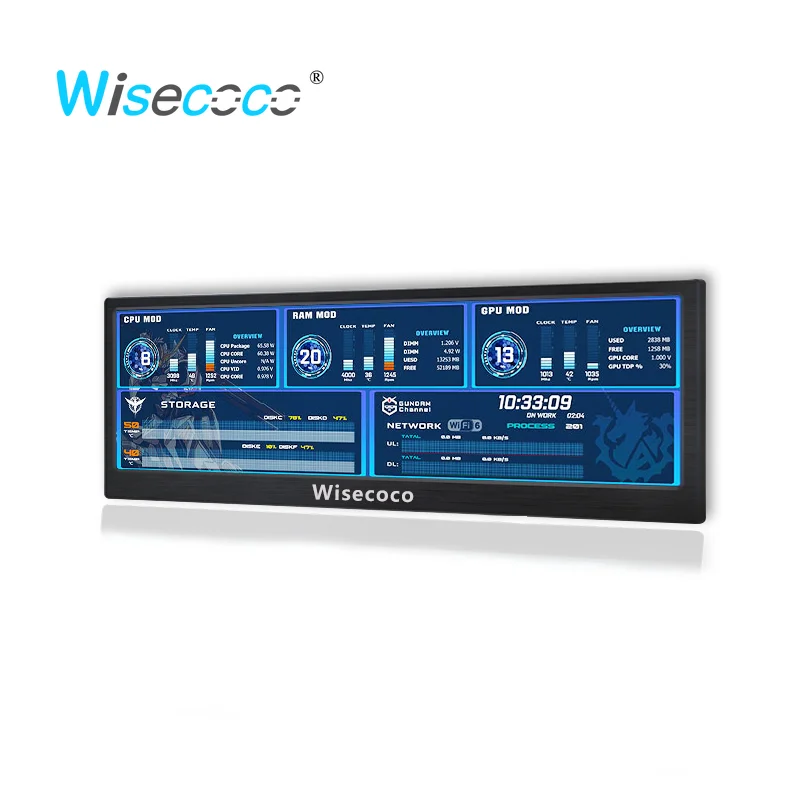 Wisecoco 14 Inch 4K Portable Monitor 3840*1100 Type-C USB