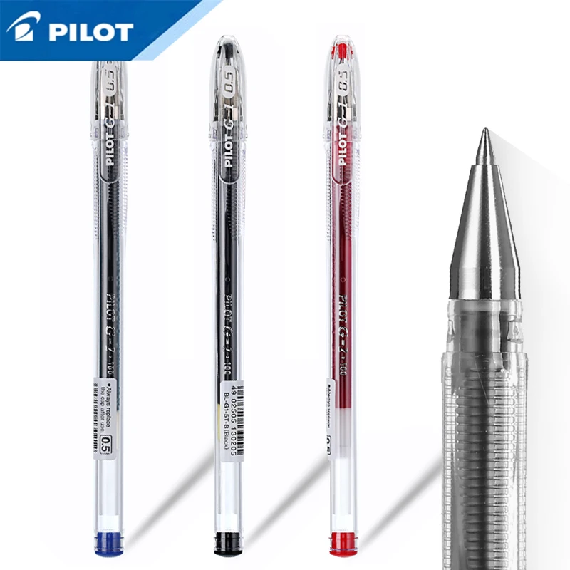 

12/24PCS Japan PILOT Gel Pens Transparent Pen Holder BL-G1 Student Writing 0.5mm Large Capacity Quick Dry Pen School Stationary
