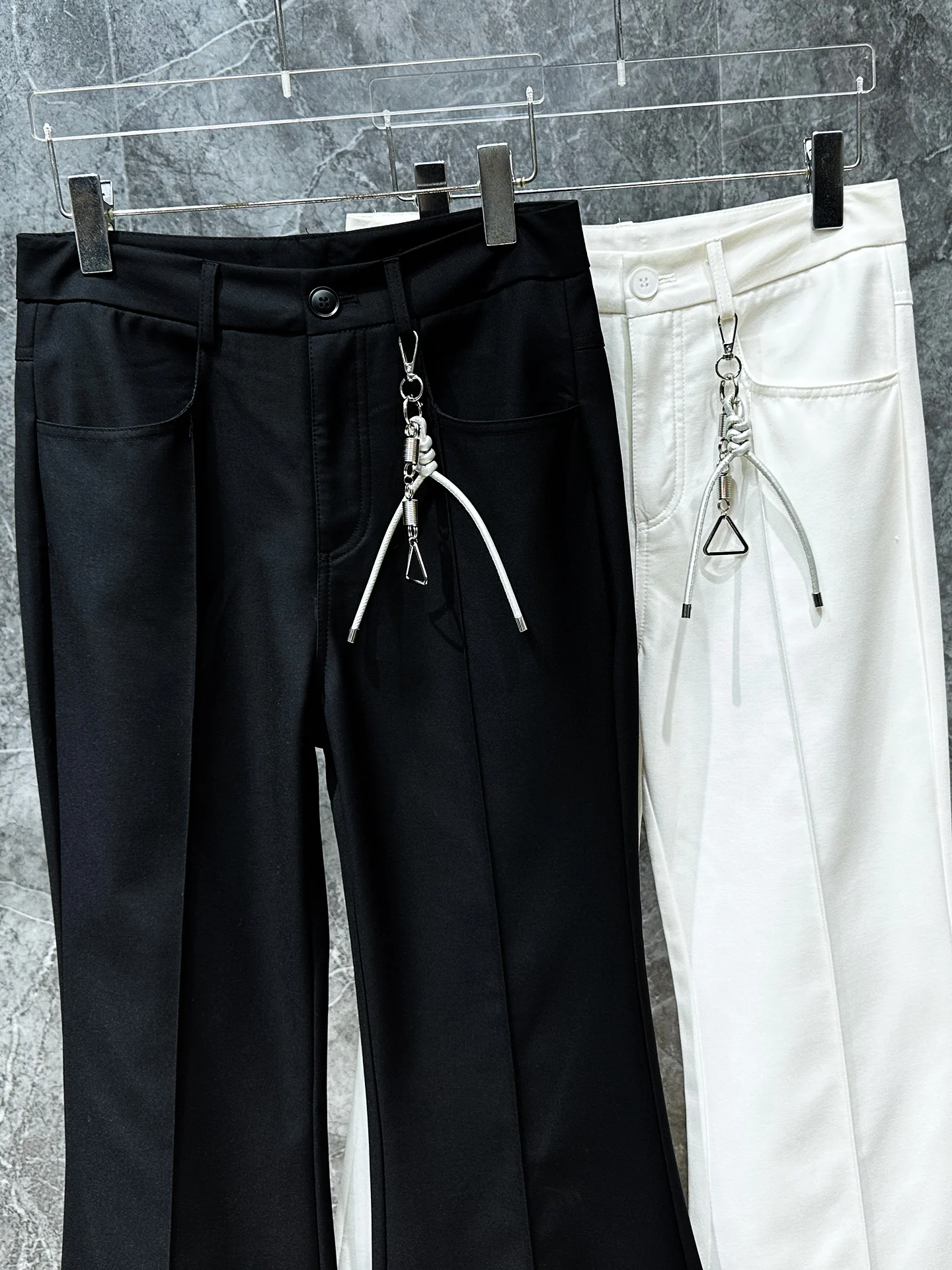 النسخة الكورية Ins Trend الرجال متوهج البدلة السراويل ثنيات تنوعا Ins الموضة العصرية الشباب السراويل الطويلة الشعبية