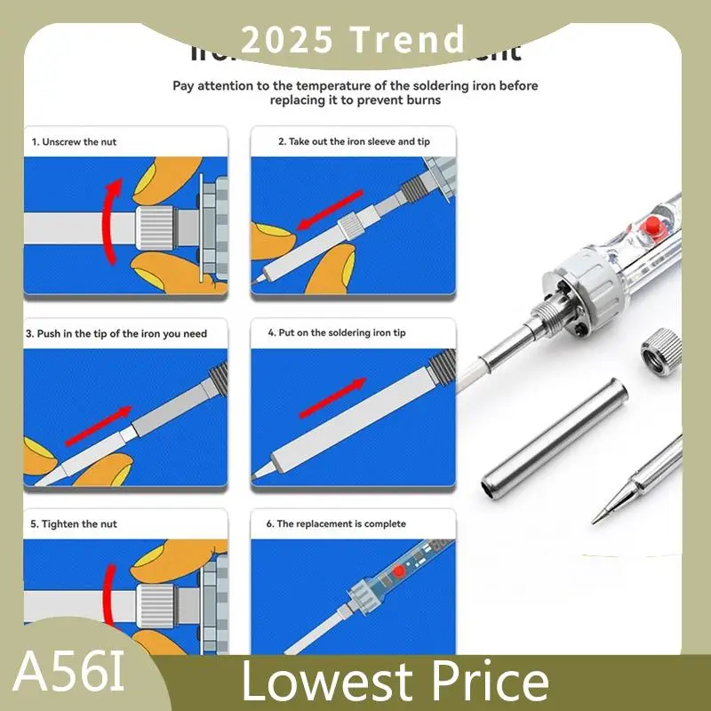 Электрический паяльник ABDD 90 Вт P907, регулируемая температура, ЖК-цифровой дисплей с переключателем, сварочные инструменты для ремонта