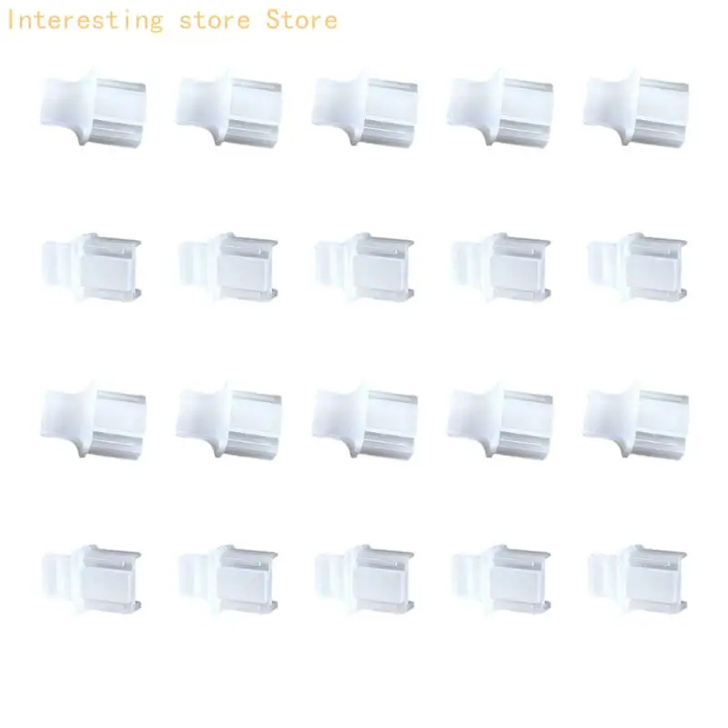 20Pcs Soft Silicone RJ45 Ethernet Port Protectors Long Stem Dust Plugs For Fiber And Copper RJ45 Female Port 55KC