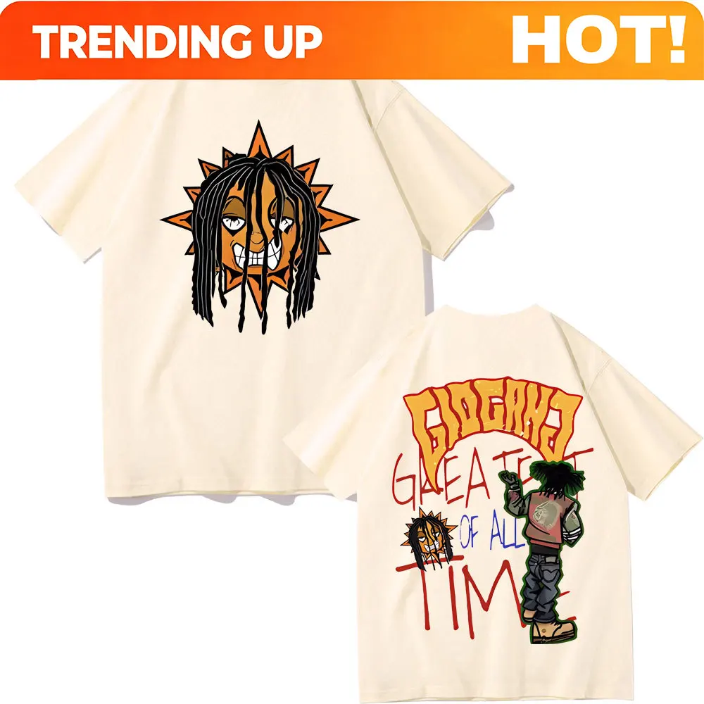 Customization Rapper Chief Keef T-shirt Men Women Fashion Hip Hop T Shirt Oversized Short Sleeve Men's Casual Pure Cotton T-shir