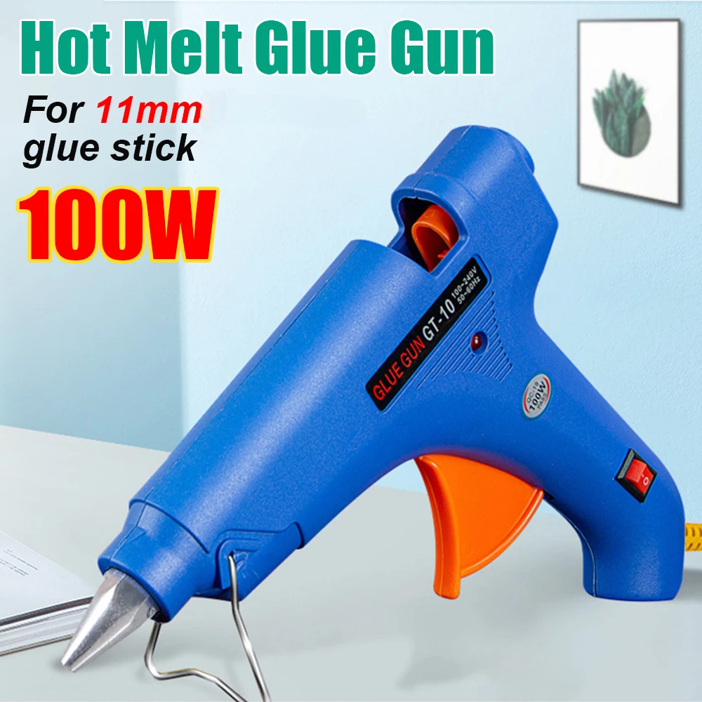 

100W Hot Melt Glue Gun Suitable for 11mm glue sticks Thermo Electric Heat Temperature Tool High Temp Heater Repair DIY Tool