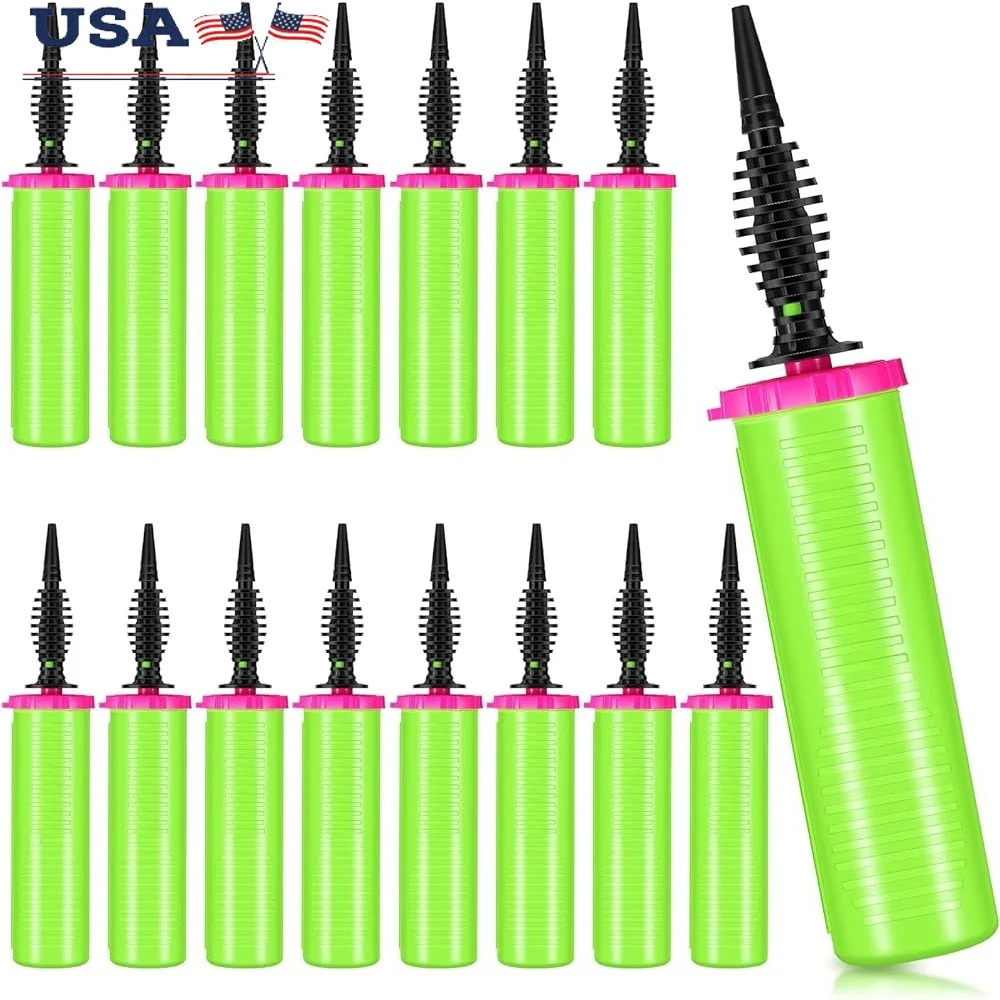 

32 Pcs Balloon Inflator Hand Pump Dual Action Party Planning Birthday Decoration and Exercise Activities