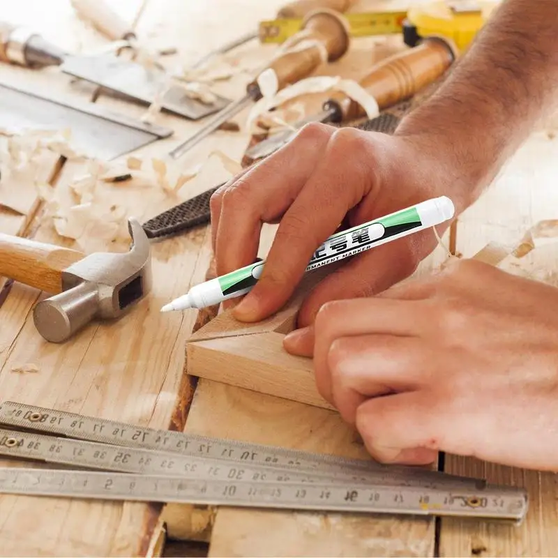 Водостойкие маркеры на масляной основе, водостойкий белый маркер, многоцелевой маркер для краски для дерева, кожи, стекла, керамики