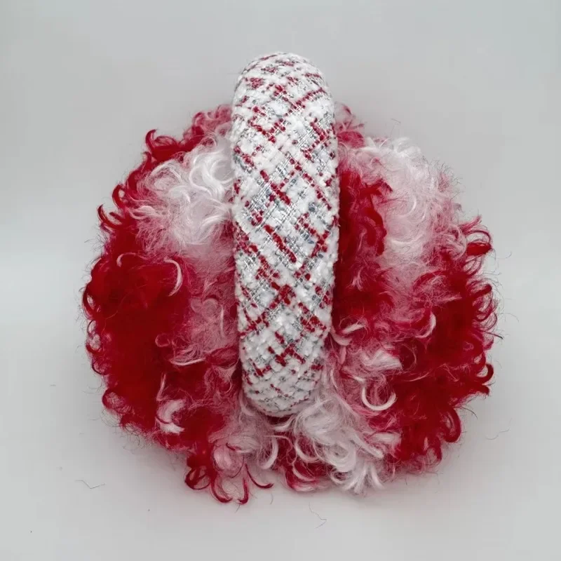 Creative Earmuffs Warmth in Winter Small Fragrance Style Cross-border Plush Earmuffs Ear Protection Curly Hair Foldable Earmuffs