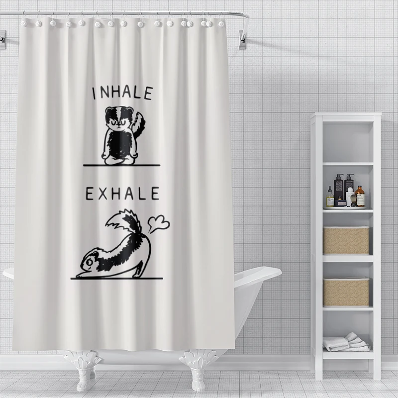 Home shower curtains for bathroom waterproof fabric Modern Nordic style bathroom curtain 180x200 240x180 cute dog funny kawaii