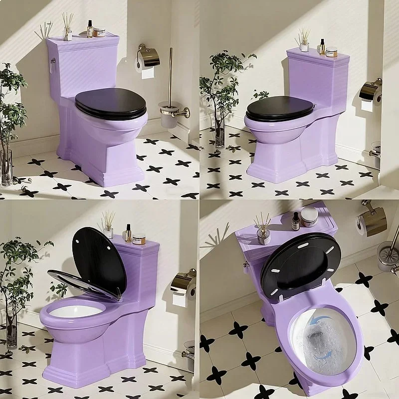 BJ Germany French Cream Purple Toilet Creative American Colorful Commode For Home