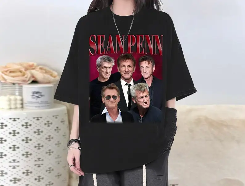 

Sean Penn T-Shirt, Sean Penn Fan Tee, Actor Sean Penn Retro Super Star Shirt