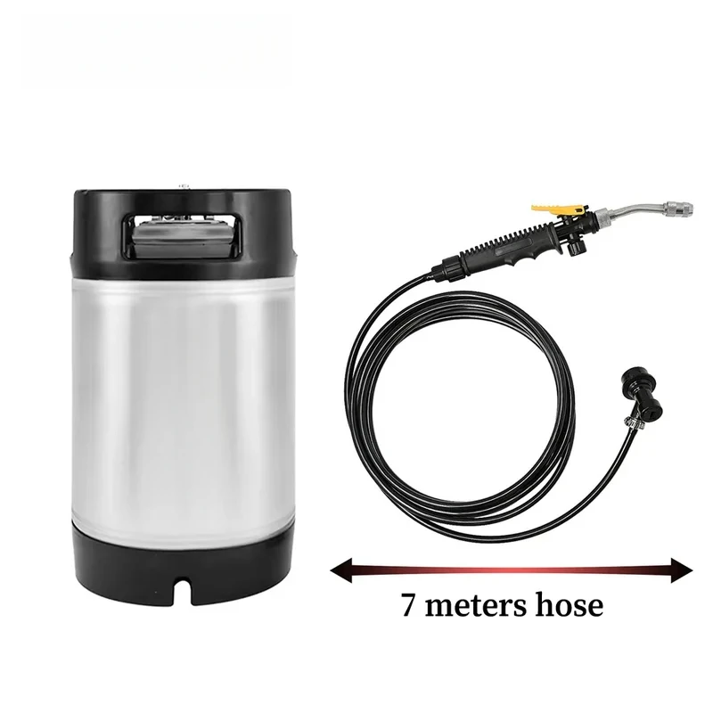 9.5l stainless steel portable tint keg pressure car wash tank car wash PPF sprayer TPU window tools car water spray keg