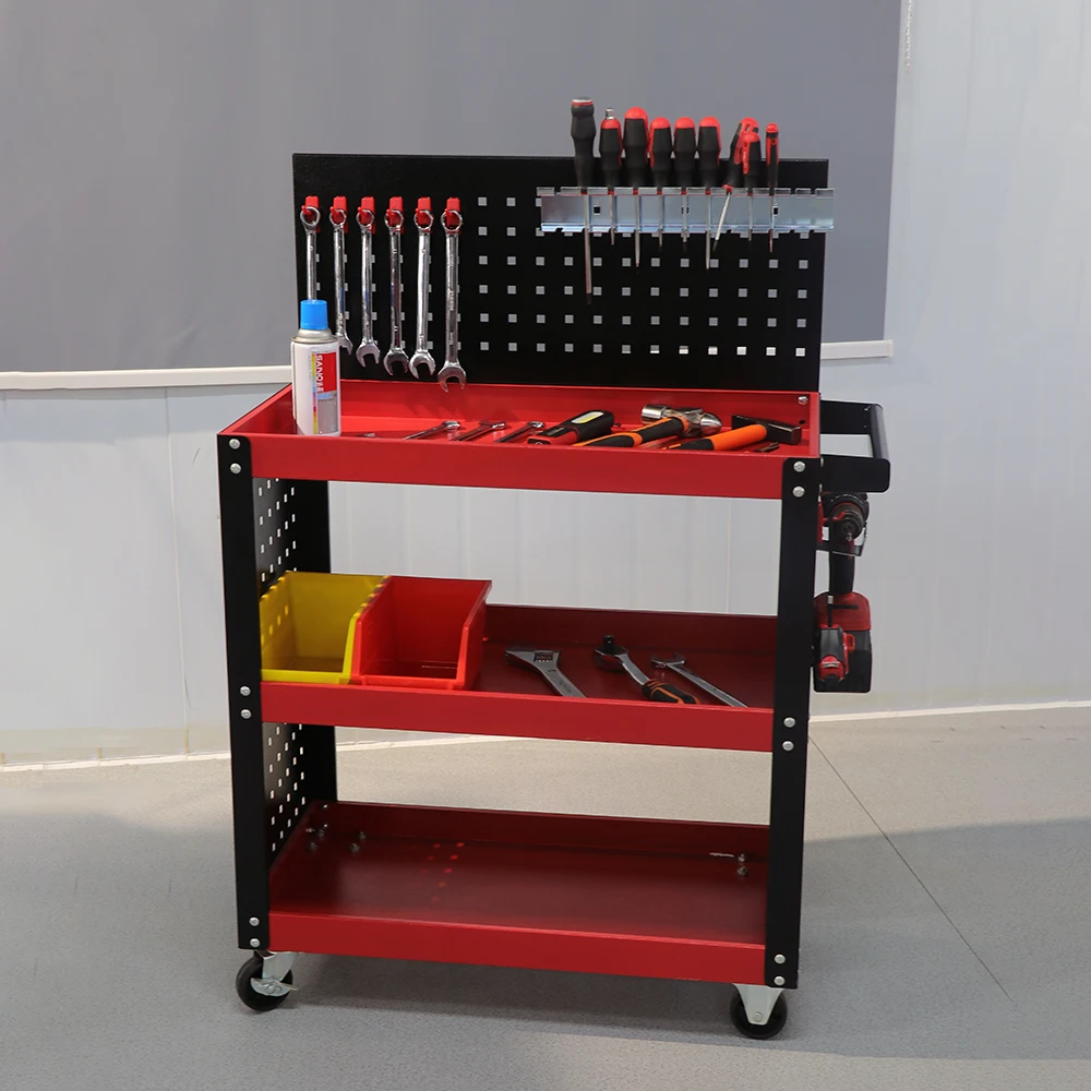 

Multifunctional Cart Mental Industry Rolling Castor Tool Trolley Garage Tool Cart for Storage Tools 트롤리