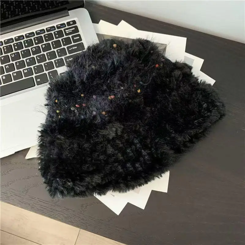 قبعة شتوية رائعة للفتيات، قبعة صغيرة قطيفة مع أغطية للأذن - دافئة للغاية ومقاومة للرياح