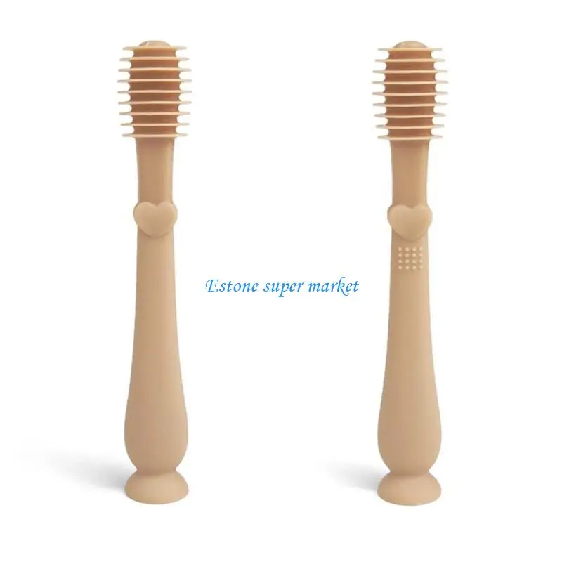 090B Silicone Toothbrush Baby Teeth Clean Massage Brush Dental Care for 0-2 Year Kid
