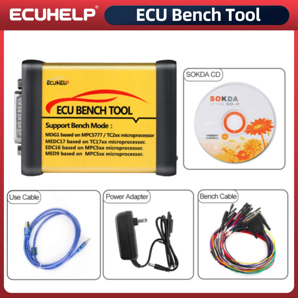 [AMT Software Offline Available] ECUHELP ECU Bench Tool OBD2 Full Version with License MD1 MG1 EDC16 MED9 ECUs No Need Open ECU