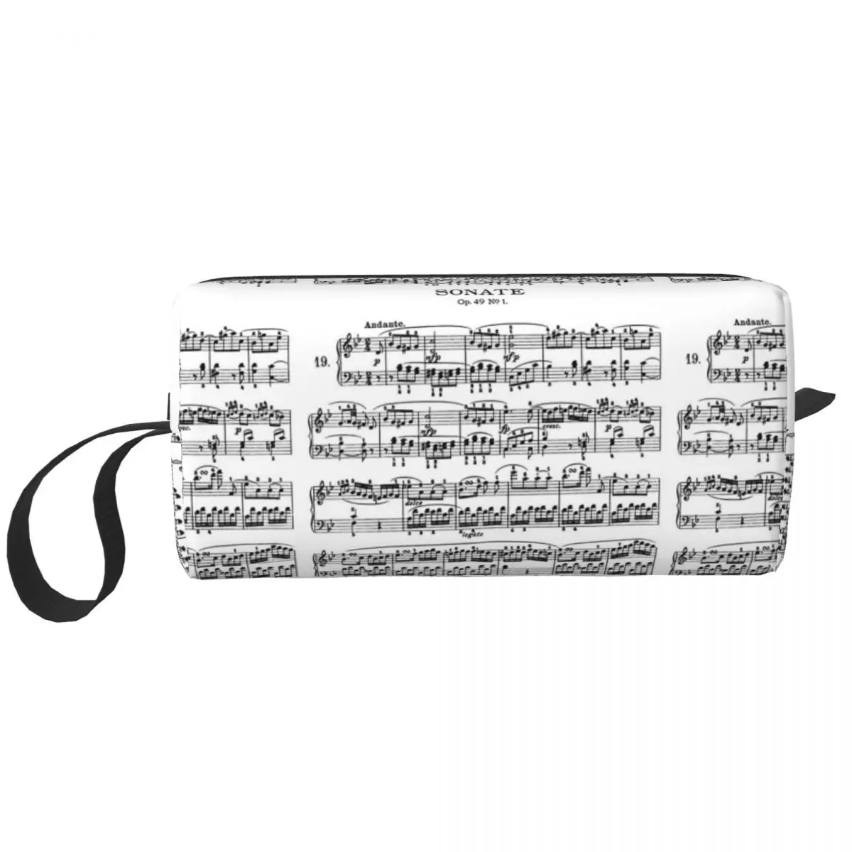 

Beethoven, проигрыватель для музыки Sonate Op 49 No. 1, косметичка на молнии, косметичка, дорожная сумка для туалетных принадлежностей, органайзер, сумка для хранения для мужчин и женщин