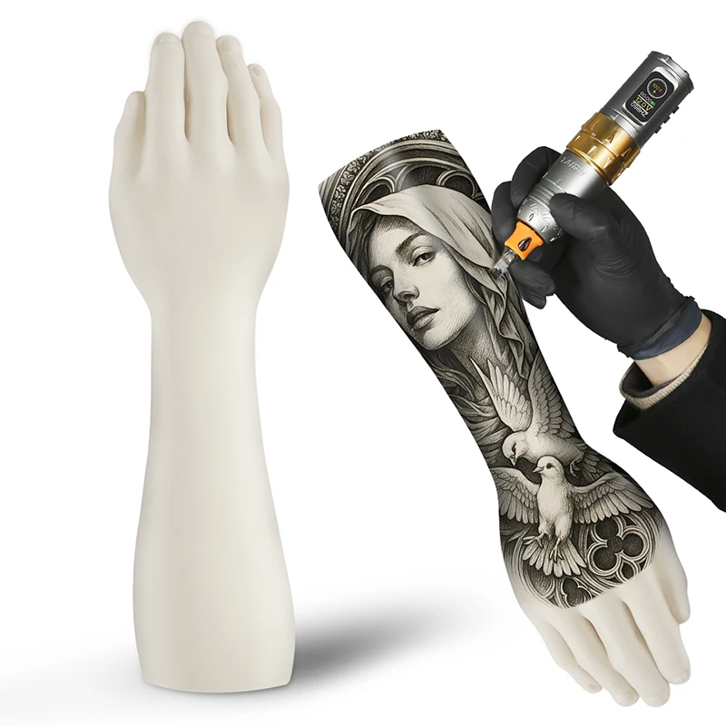 TAIDU New Silicone Arm Tattoo Fake Skin Soft Foldable Silicone Practice Arm Model For Tattoo Beginner Tattoo Equipment