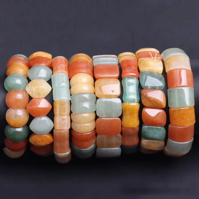 Hetian Jinsi Transfer Beads Jade Bracelet Loose Jewelry