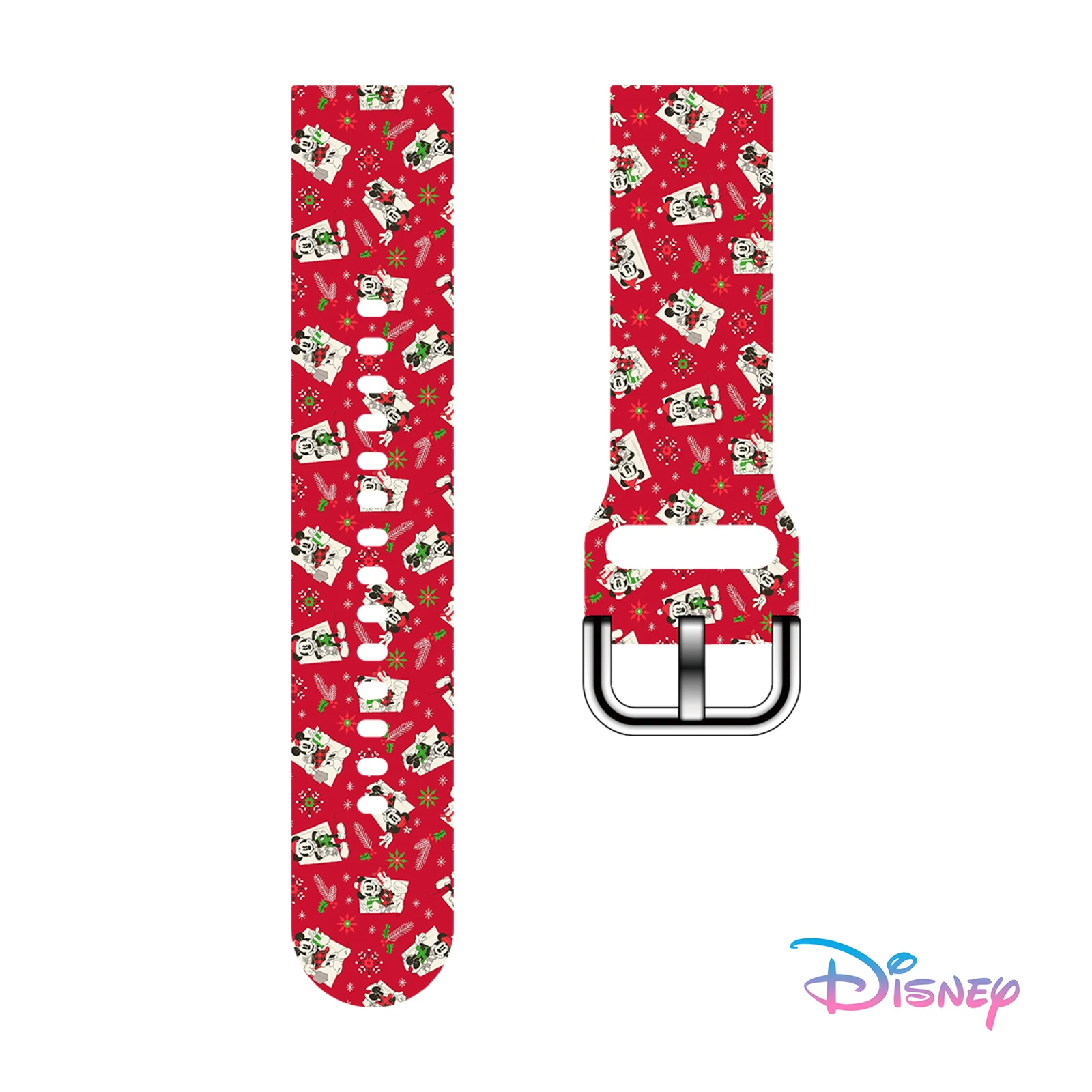 

22mm Disney Christmas Printed Strap for Samsung Galaxy Watch 7/6/5 40mm Band Replaceable Bracelet for Xiaomi Amazfit Watchband