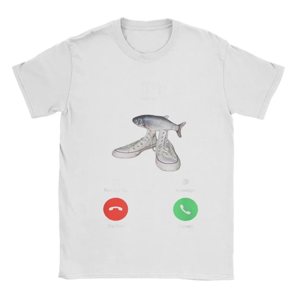 Fih Meme Fish Called T-Shirt mit Typo, Fih Called bedrucktes Bild, Damen-T-Shirt mit Rundhalsausschnitt, ästhetische Kleidung mit Harajuku-Ärmeln – Detail 9