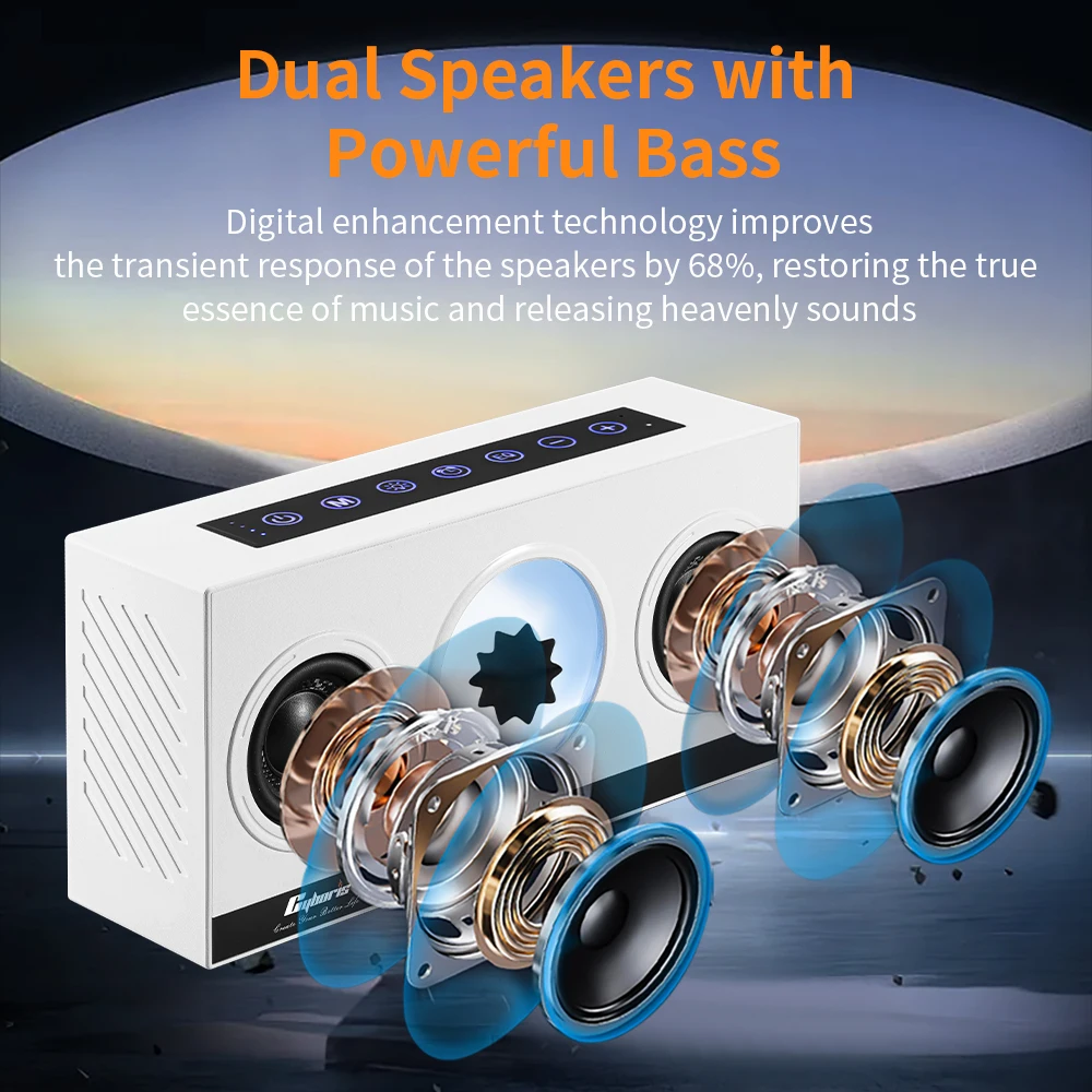 B1 Dancing Ferrofluid Music Blue-tooth Speaker 24W Subwoofer Speakers 3D Stereo Alarm Clock Office Relaxing & Gift for Teens