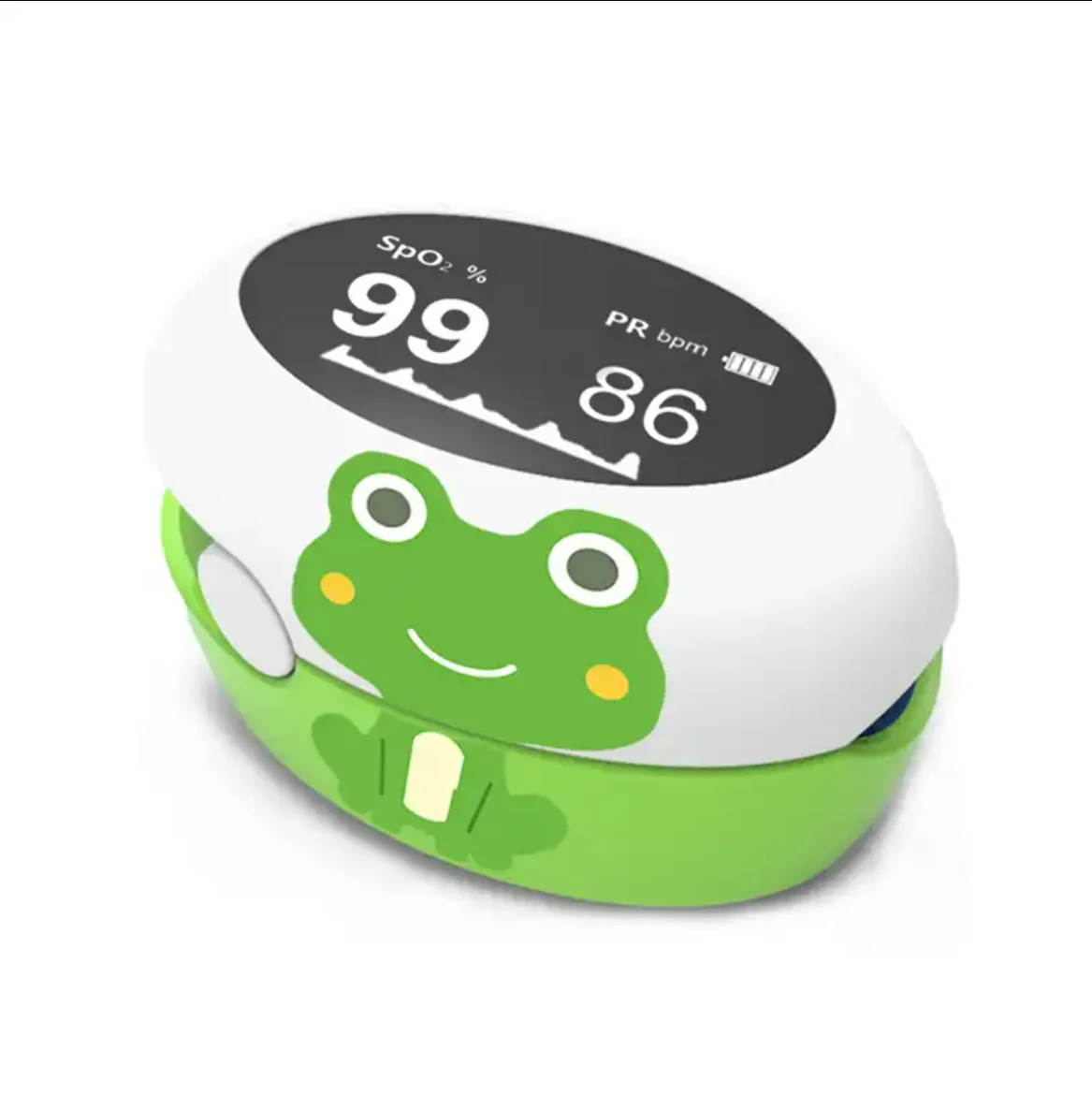 Cute little frog style blood oxygen concentration detector for babies and children Mini BM20 finger pulse oximeter