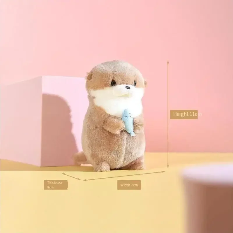 귀여운 물고기 봉제 인형 열쇠 고리, 학교 가방 열쇠 지갑용 경량 걸이식 펜던트 소품, 인형 장난감 선물, 11cm