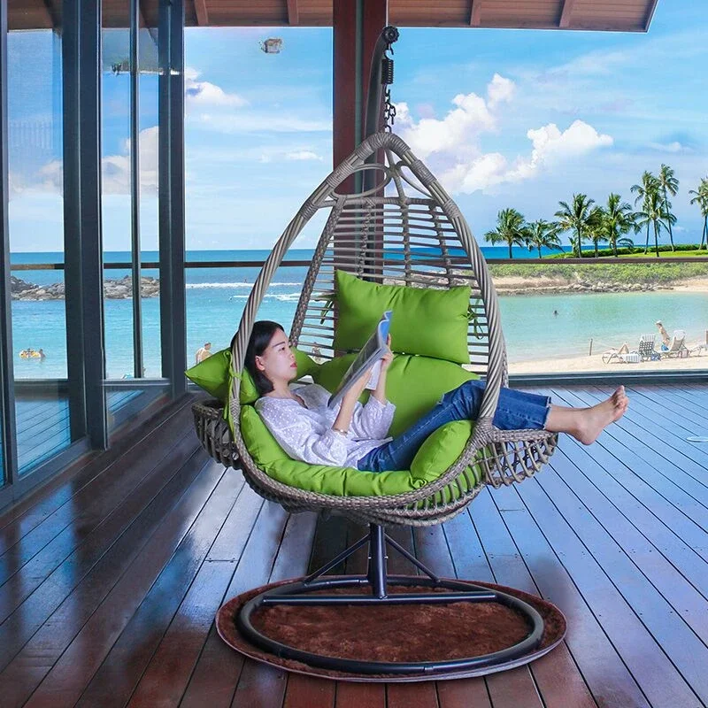 

Outdoor Swing Rattan Chair Cradle Chair Balcony Indoor Lazy Household Bird's Nest Rocking Chair Leisure Hanging Basket Glider