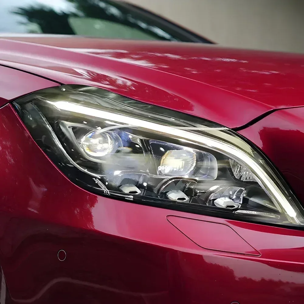 لبنز CLS 2012-2017 W218 C218 LED سيارة إضاءة أمامية الإضاءة الجمعية ترقية المزدوج العارض عدسة السيارات المصابيح الأمامية اكسسوارات #6