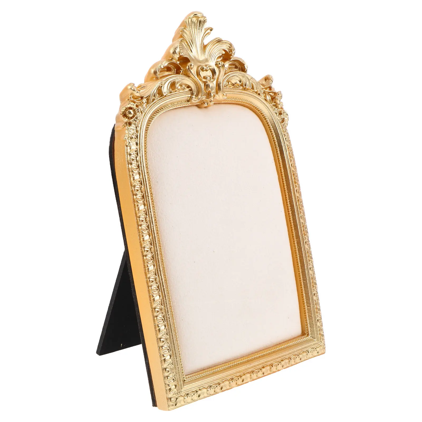 

Elegant Jewelry Display Rack Gold Tone Organizer for Earrings Rings Necklaces 7.58x4.72x0.67in Space Saving Stand for Bedroom