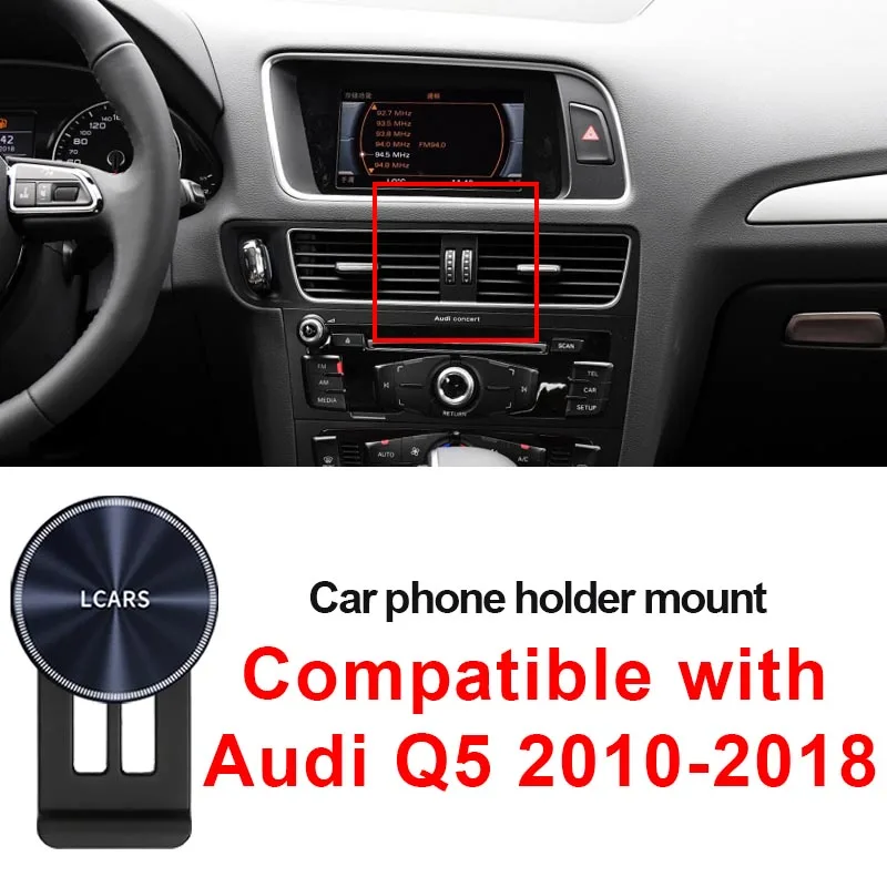 Lcars Car-Specific Mobile Phone Holder – Suitable for Audi Q5 2010-2018, Magnetic Phone Mount, Rotatable and Adjustable