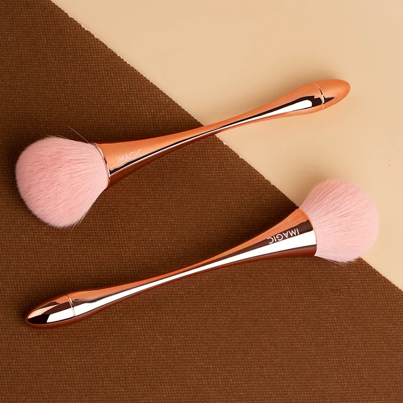 Trucco Singolo Blush Evidenziatore in oro rosa Cipria professionale in polvere grande, morbido e soffice, piccola serie di vita selvaggia