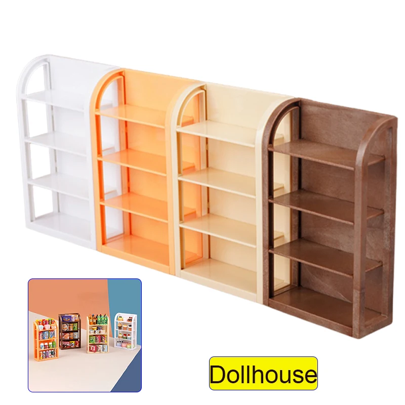 1Pcs 1:12 Dollhouse Miniature Supermarket Shelf Display Stand Storage Rack Scene Decor Toy Doll House Accessories