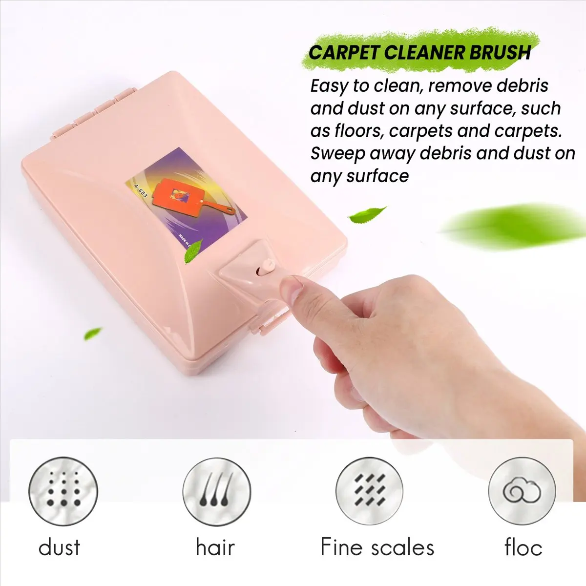 AA77 NEW Carpet Cleaner Brush Sweeper Dirt Handheld Sofa Bed Pet Hair Debris Dirt Fur Roller Brush Household Cleaning Tool