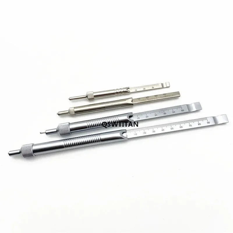 Stainless steel Depth Gauge 0mm to 30mm /60mm/40mm/90mm orthopedics Veterinary surgical Instruments