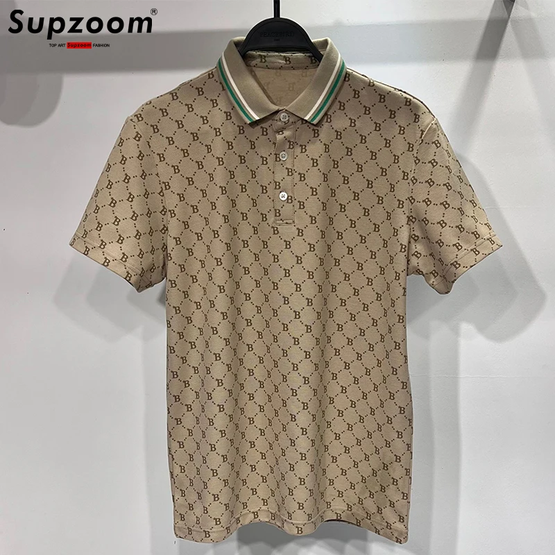 Supzoom 2023 New Arrival Brand Clothing Top Fashion Short Knitted Casual Summer Leisure Cotton Polo T Shirt Men